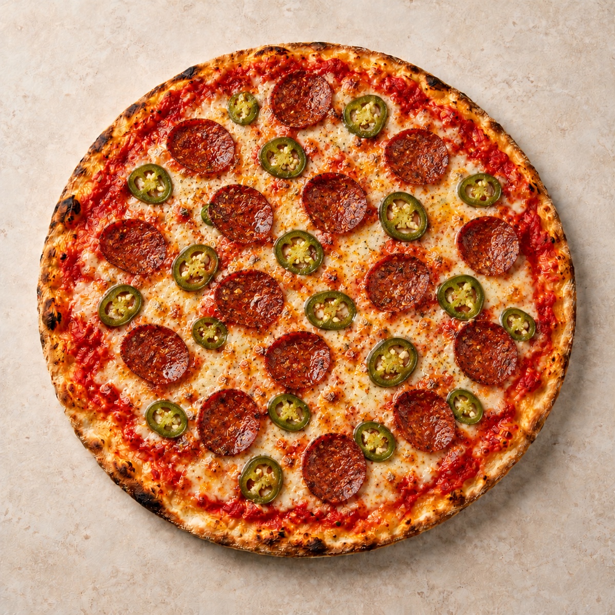 Pizza Sucuk mit Jalapeños