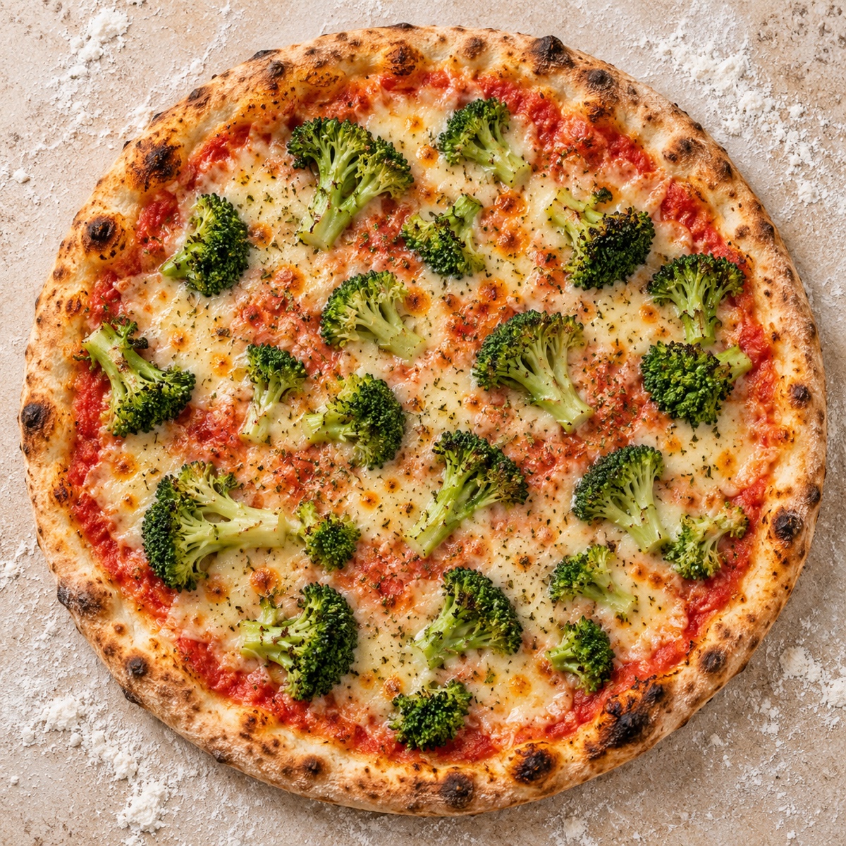 Pizza Broccoli mit Brokkoli